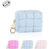 Mini cosmetic pouch small item holder womens makeup quilting lightweight lipstick bag rectangular cute self-standing vertical stylish portable trip