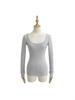 Slim Fit Open-Back Long Sleeve Women's T-Shirt