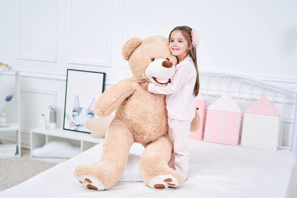 IKASA Pluszowy Bardzo Duży Miś Słodki Duży Wypchany Szyty Miś Miś Ciało Puszyste Ciało Duży Rozmiar Zabawka, Miś, Miś, Miś, Zwierzę, Miś, Owinięty, Poduszka,