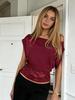 European Elegant Off-Shoulder Lace Patchwork Cropped Top - Slim-Fit Women's Style, Short-Sleeved.