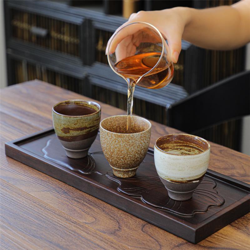 Coarse Pottery Master Cup Retro Kung Fu Teacup Master Cup Latte Flower Personal Cup Tea Cup Large Teacup