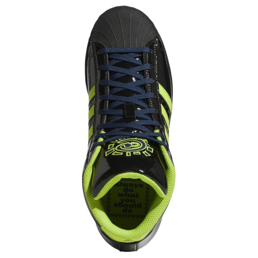 Vždy dělej, co máš dělat x adidas Pro Model ADV Černé Semi Solar Slime Unisex Tenisky Core-Black Collegiate-Navy JP7637