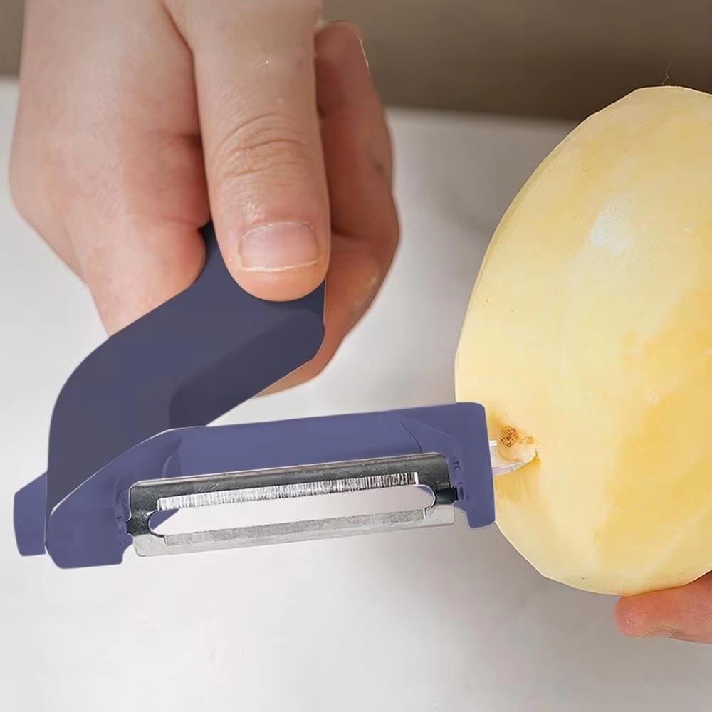 Durable Multifunctional Kitchen Scraper Horizontal/Vertical Ergonomic Handle Vegetable Fruit Peeler Kitchen Peeling Tool Home