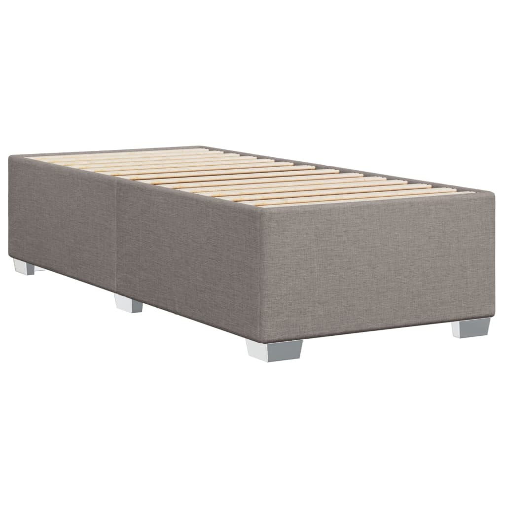 Bed Frame without Mattress Taupe 100x200 cm Fabric