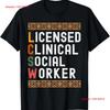 Braune Haut LCSW Schwarzer Lizenzierter Klinischer Sozialarbeiter T-Shirt vintage Gewaschenes Oberteil Für Den Alltag Vielseitig Stilvoll homme