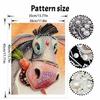 DIY Pearl Painting Canvas Cute Donkey Eating Carrot 3D Bead Art Kit Relaxing Handmade Craft for Home Wall Room Decoration Birthday Gift