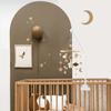 Baby Wooden Bed Bell Bracket Mobile Hanging Rattles Toy Hanger Baby Crib Mobile Wood Toy Cloud Shape Wood Holder Arm Bracket