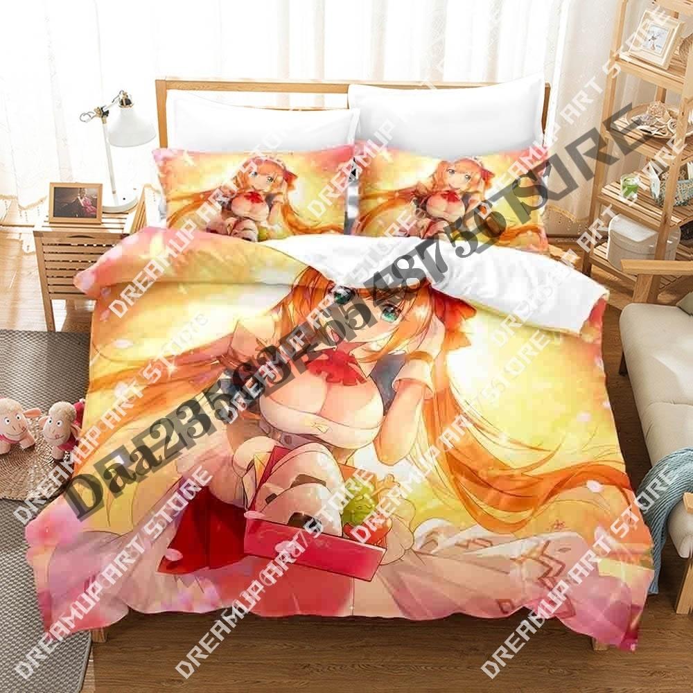 3D Print Princess Connect! ReDive Bedding Set Single Twin Full Queen King Size Bed Set Aldult Kid Bedroom Duvetcover Sets
