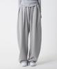 UNKNOWN PLANET Double-Pleated Wide Curved Sweatpants Gray