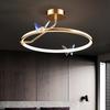 Living room lamp modern simple personality creative crystal butterfly lamp Scandinavian bedroom led dining room chandelier