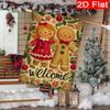 2D Flat - 2D Flat - 2D Flat Christmas Gingerbread And Woman Garden Flag X 2 (1) Outdoor Garden Flag Double-Sided Home Decoration Courtyard Decoration