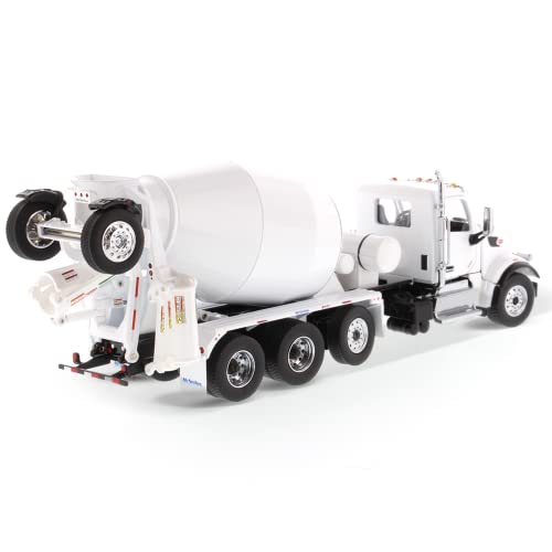 Diecast Masters 1:50 Scale Peterbilt Model 567 Concrete Mixer Truck | SFFA with Lift Axle & McNeilus Bridgemaster Mixer | Transport Series | Pearl Whi