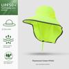 Outdoor UPF50+ Sun Hat Wide Brim Mesh Fishing Hat with Neck Flap