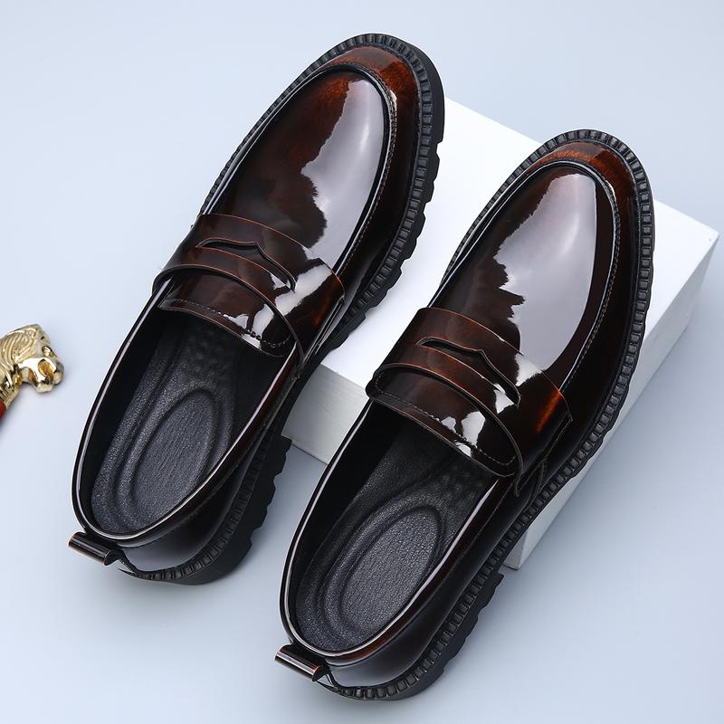 Fashion New Soft Leather Breathable Loafers Men Luxury Brand Casual Flats British Style Youth Walking Shoes with Business Bean Shoes