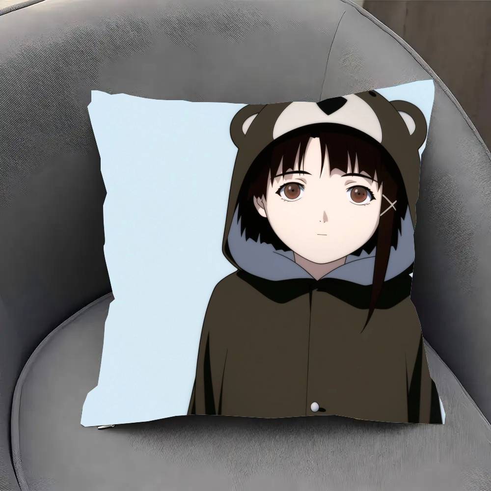 Serial Experiments Lain Anime Pillow Case Sofa Cushion Cover Room Home Decoration