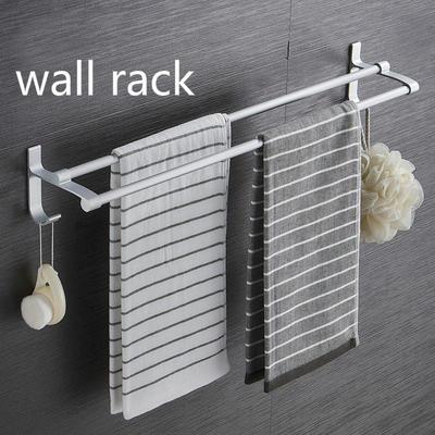 Bathroom Wall Mounted Rail Double Tools Towel Bar Finish Holder Hanger Towel Rack Bathroom Accessories