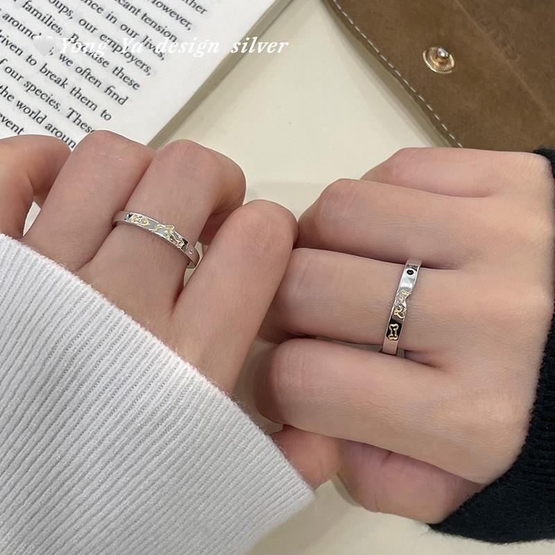 Couple Rings Set Original Sweet Cat Dog Design Fashion Jewelry Lovers