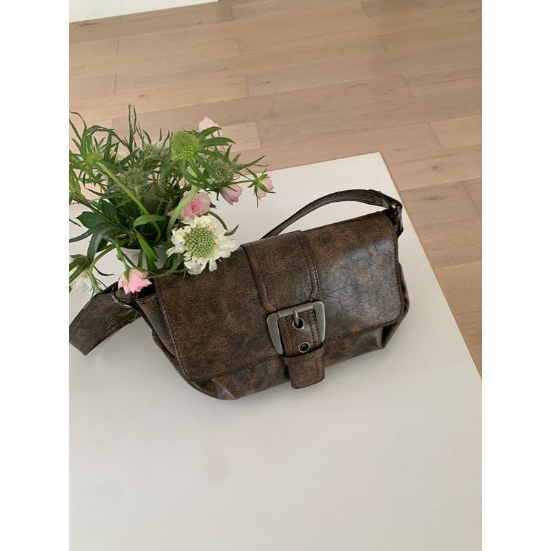 

Maillard retro underarm bag women s new textured women s bag shoulder bag messenger bag versatile small square bag коричневый