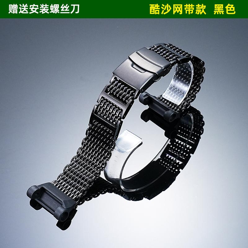 Stainless Steel Watch Band for Casio GR-B200 5635 | Black Metal Waterproof Bracelet Modified Watch Strap Accessories