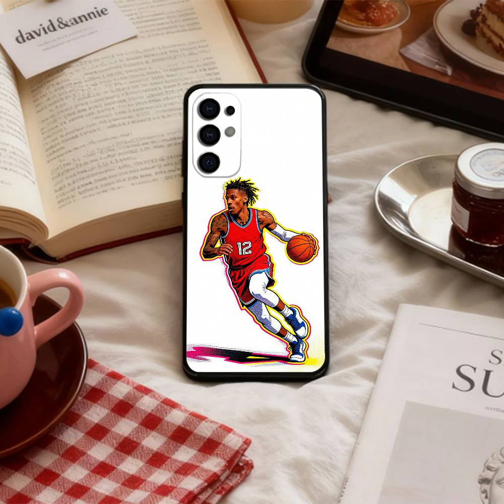 Basketball J-Ja M-Morant 12 Phone Case For Samsung S 25,24,23,22,30,21,10,9,Ultra,Plus,Lite,FE,4,5 G Soft Black Case