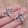 Spider Drop Earring Vintage Antique Silver Color Antique Bronze Color Cobweb Dangle Earring For Women