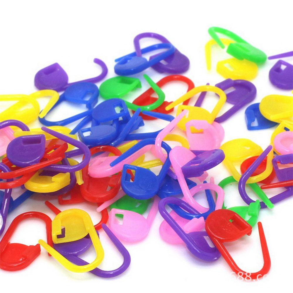 500Pcs Plastic Stitch Markers - Colorful Locking Knitting Needle Clips for Crochet & Sewing