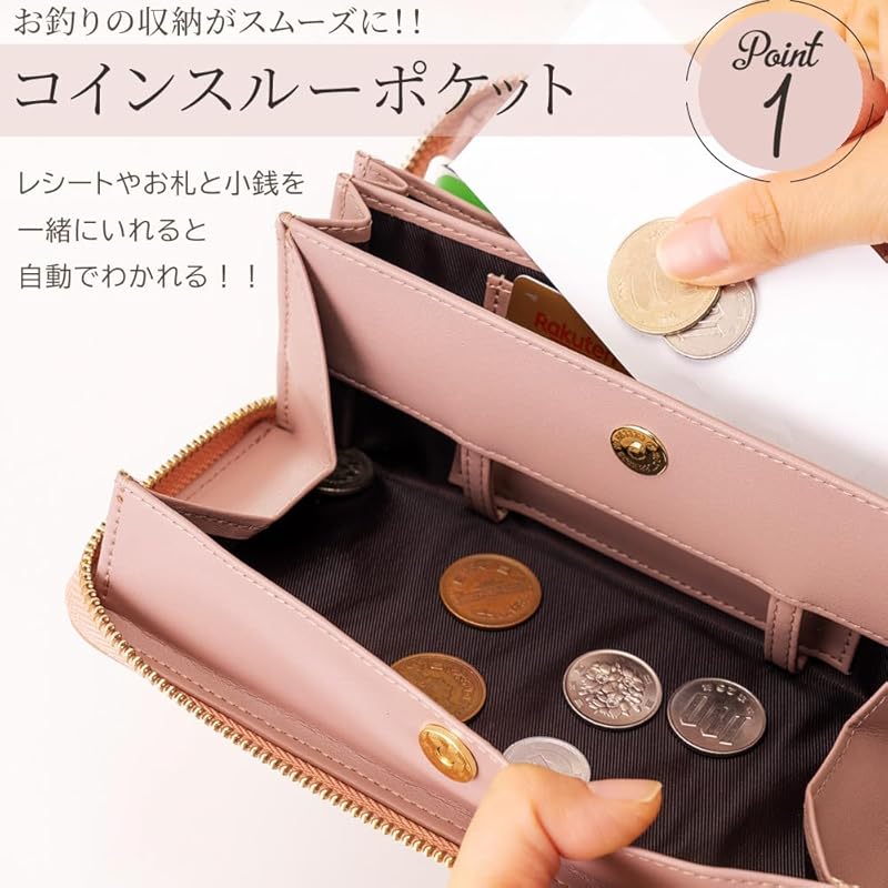 [A-Zoo] Münze durch lange Brieftasche runde Reißverschluss Brieftasche Damen Leder matte Farbe verstehen Skimming Prävention große Kapazität Blasebalg Rindsleder