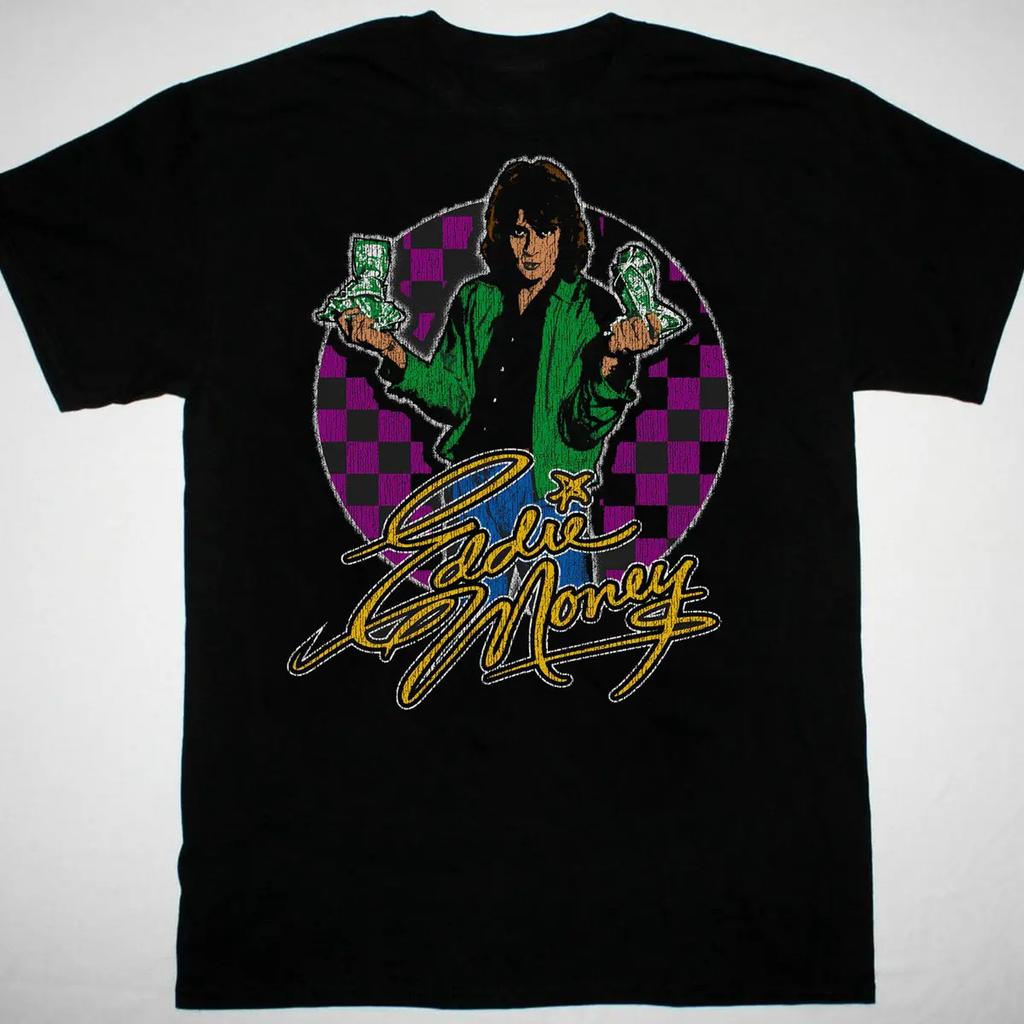 Eddie Money Musikkonzert Schwarzes T-Shirt Baumwolle Alle Größen Unisex