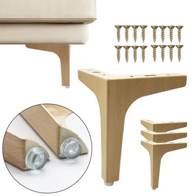Patas de metal para muebles, 4 unidades, capacidad de carga de 200 kg, resistentes al óxido, fáciles de instalar, triangulares, piezas de repuesto para bricolaje.