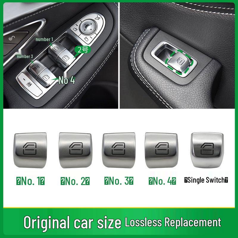 Compatible Power Window Switch Buttons for Mercedes-Benz C-Class & GLC-Class (W253, W205)