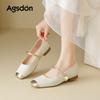Augustine Mary Jane Shoes Women's 2025 New Summer French Small Fragrant Wind Shallow Mouth with Skirt Single Shoes Small Leather Shoes