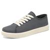 2026 Summer Men's Black Fabric Sneakers Thick-Sole Men Casual Boards Shoes Breathable Lightweight Student Fashion Flats Trainers