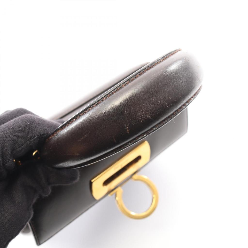 Used Salvatore Ferragamo Gancini 2WAY Handbag leather Brown Used Women