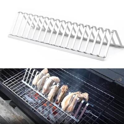 BBQ Accessories Roasting Stand Stainless Steel Roast Chicken Leg Stand 12 Inch Barbecue  Outdoor