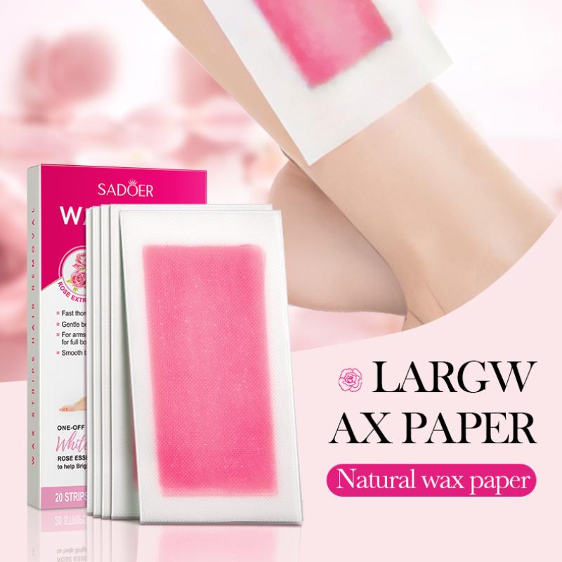 Plant Double-sided Hair Removal Wax Paper SADOER Armpit Hair Leg Hair Body Hair Removal Cream