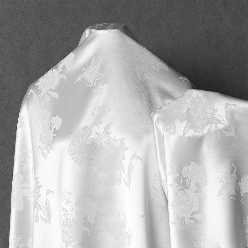 100x150cm Acetátový saténový žakárový materiál na šaty, košile, hedvábně hladký, lesklý, velkoobchodní látka na oděvy, šití, DIY materiál