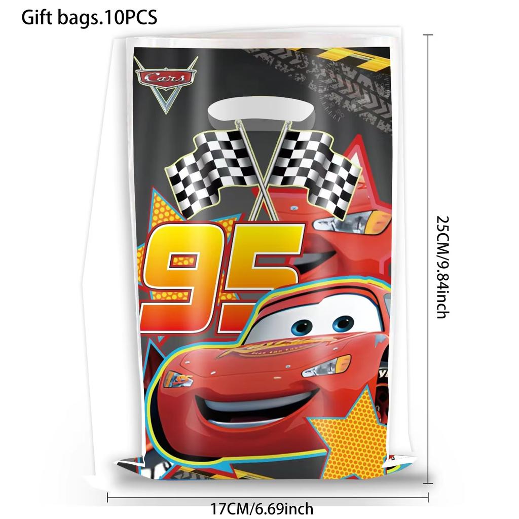 Decorazioni per Festa di Compleanno di Saetta McQueen Cars Bicchieri di Carta Piatti Bomboniere Sacchetti Regalo Souvenir Adesivi Braccialetti Portachiavi