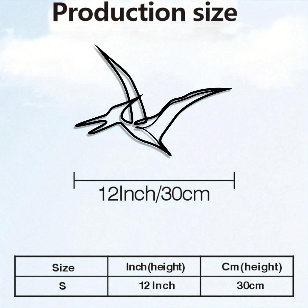 Vintage Pterosaur Metal Wall Art Rustproof Dinosaur Decor Kids Room Holiday Gift