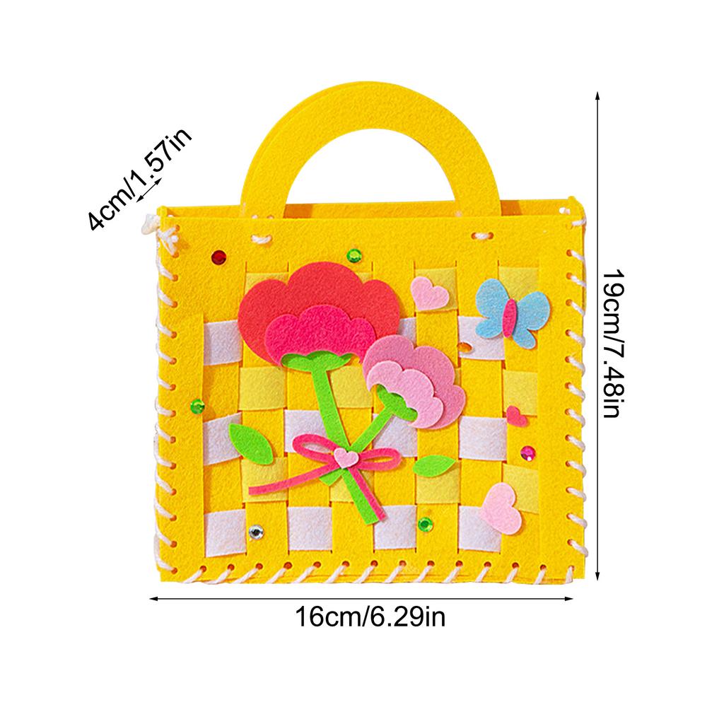 DIYSewing Non-woven Set First Sewing Kit For Kids Cute Flower Bird Craft Sewing Beginners Educational Sewing Set Birthday Gifts L жёлтый