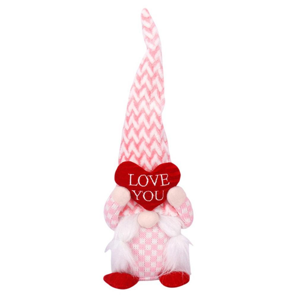 

Valentine Gnomes Plush 2 Pack Cute Elf with Signs LOVE U KISS ME Valentines Gifts Valentines Day Decor for Home Wedding Gifts