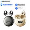Bluetooth 6.0 Earphones Open Ear Clip Earbuds LED Digital Display ENC Noise Cancelling Wireless Headsets Clear Call Bass Boost Headphones