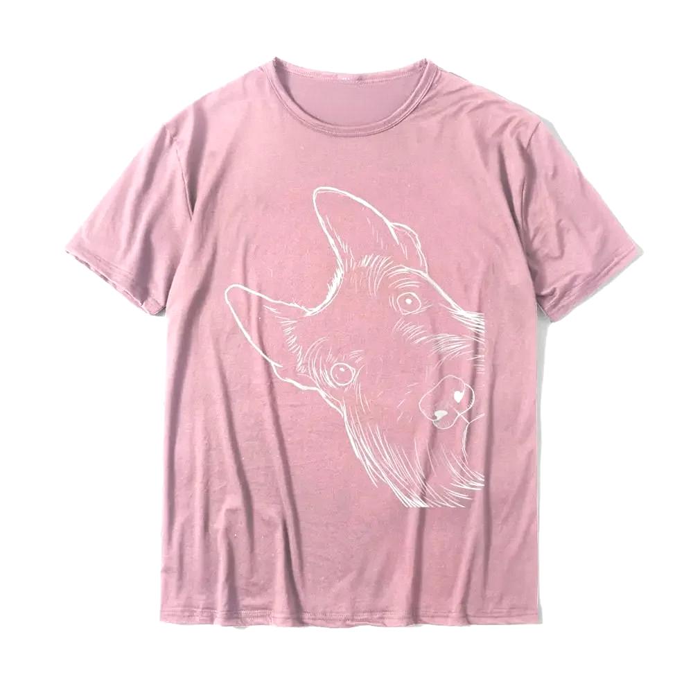 Womens Fun Scottish Terrier Crew Neck Tshirt New Street Style Design Women Clothing Fashion Graphic Tshirts Summer Streetwear