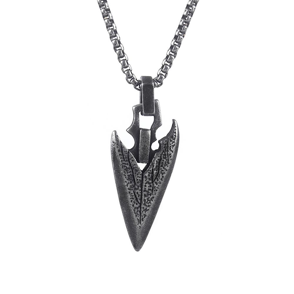 Nordic Vikings Wolf Tooth Pendant Necklace 316L Stainless Steel Hip Hop Rock Fashion Leather Rope Chain Jewelry Gifts