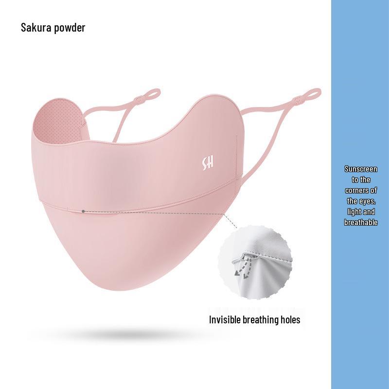 Ice Silk Anti-UV Face Mask with Eye Corner Protection & Moisturizing Hyaluronic Acid