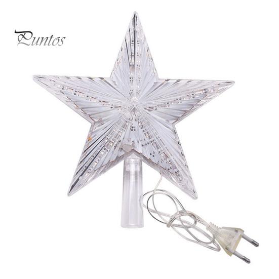 Hvězda na vánoční stromeček s LED světlem Kreativní tvar Plug-Play IP65 Vodotěsná zářící pěticípá hvězda Vánoční ozdoba na strom