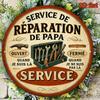 Tin Sign Service De Rparation De Papa Metal Plaque Wall Decor Vintage Home Office Bar Man Cave Wall Art