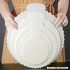 Set of 5 Nonslip Plastic Cake Stands with Textured Bottom ABS Texture for Firm Cake Positioning During Parties and Event
