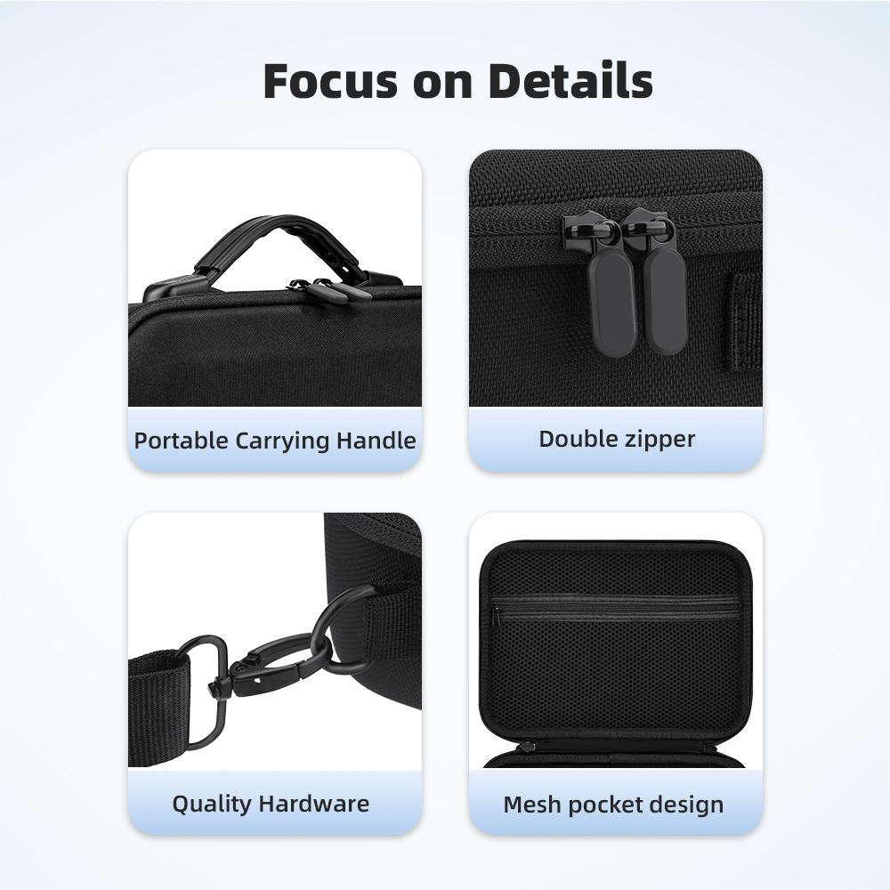 BRDRC For DJI Neo Drone Carrying Case PU Leather Compact Storage Bag with Should Strap