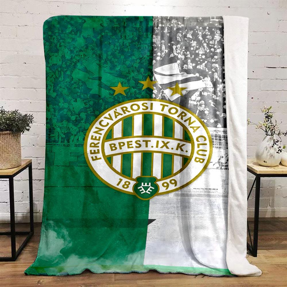 Ferencvárosi Torna Club Wappen Aufdruck Decke weich und kuschelig perfekt für das Wohnzimmer Bett Sofa oder ein Nickerchen, Geschenk