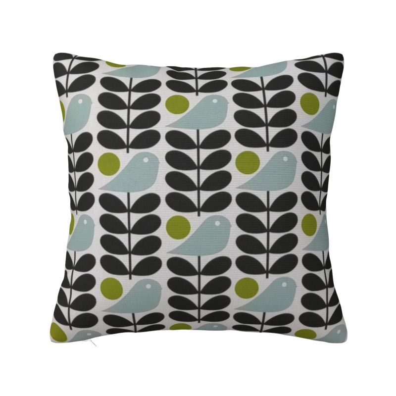 Custom Early Bird Granite Cushion Cover 40x40cm Orla Kiely Floral Velvet Cute Pillow Case Home Decoration